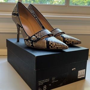 J Crew Elsie pave pumps in snakeskin print leather size 8 1/2